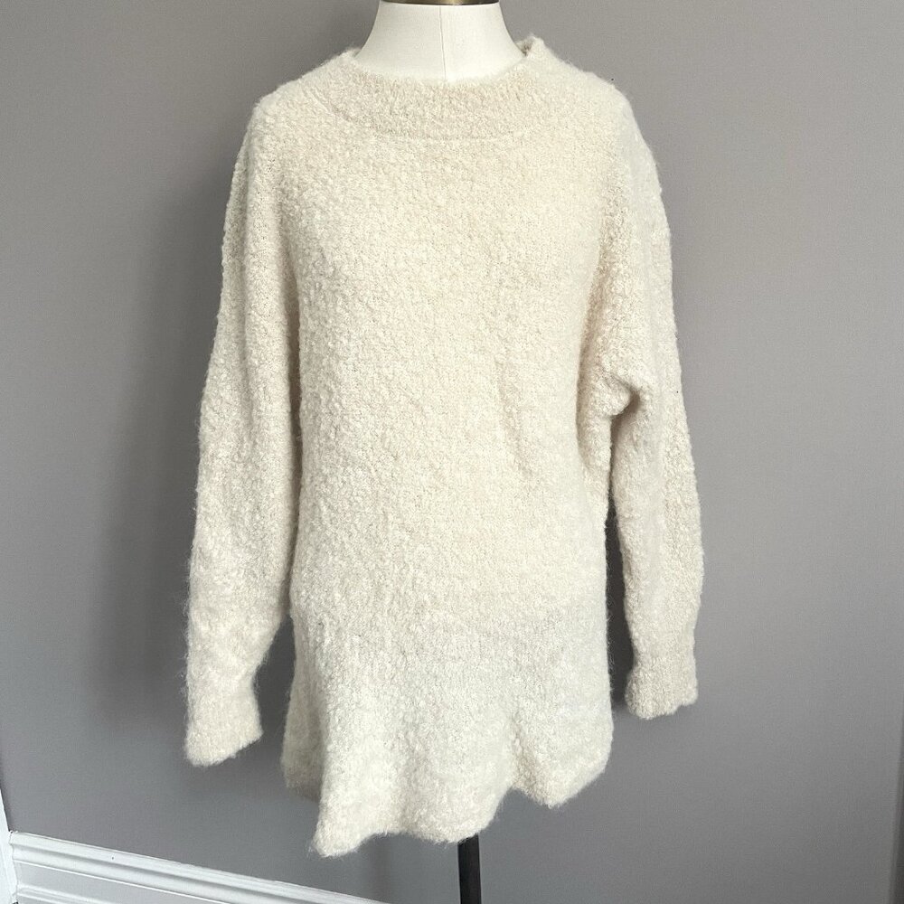 Aritzia Wilfred Ivory Seissan Alpaca Wool Blend Oversized Sweater - 2/Medium - Picture 3 of 14